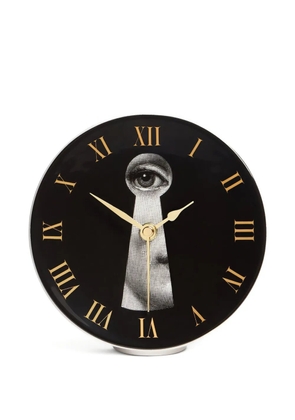 Fornasetti graphic eye-motif clock - Black