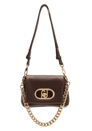 LIU JO small LaPuffy logo-plaque chain-strap shoulder bag - Brown