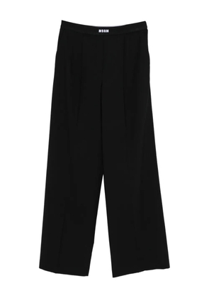 MSGM logo-waistband trousers - Black