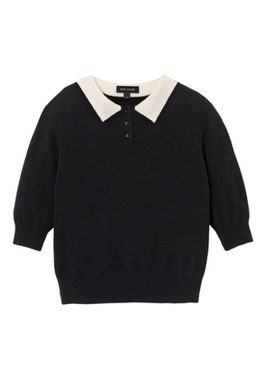 Marc Jacobs contrast-collar wool top - Black