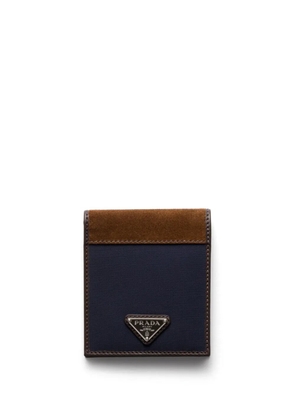 Prada triangle-logo wallet - Blue