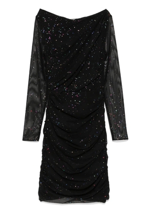 Talbot Runhof glitter-detailed mini dress - Black