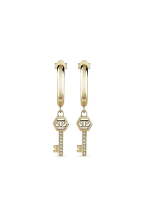 Philipp Plein Valentine key-detail earrings - Gold