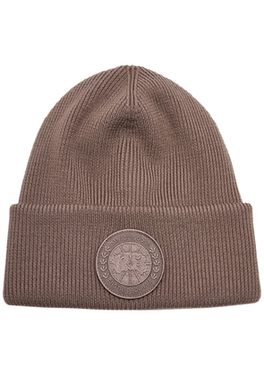 Canada Goose Arctic Ribbed-knit Wool Beanie - Taupe - One Size