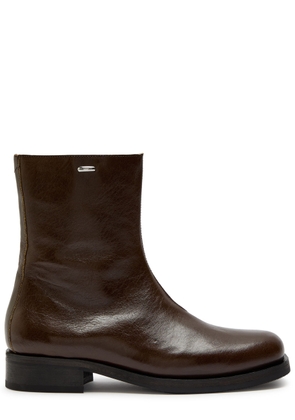 Our Legacy Camion Leather Ankle Boots - Olive - 44 (IT44/ UK10)