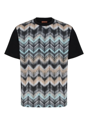 Missoni airbrush-effect zigzag print T-shirt - Black