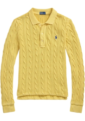 Polo Ralph Lauren cable-knit polo top - Yellow