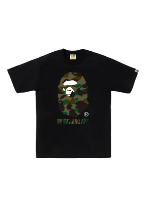 A BATHING APE® camouflage-print ape-head T-shirt - Black