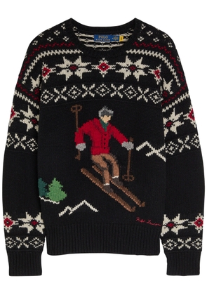 Polo Ralph Lauren Christmas-intarsia Wool Jumper - Black - M