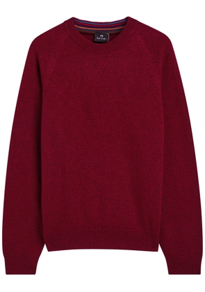 PS Paul Smith Melange Merino Wool Jumper - Burgundy - S