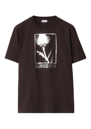 Burberry Thistle metallic-logo T-shirt - Brown