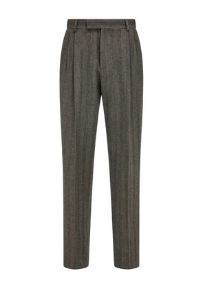 Ferragamo belt-loops pleated trousers - Grey