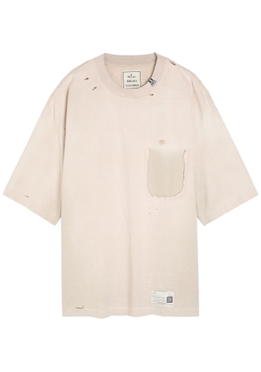 Maison Mihara Yasuhiro Distressed Cotton T-shirt - Beige - 52 (IT52 / XL)