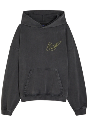 Picante Butterfly Hooded Cotton Sweatshirt - Black - M