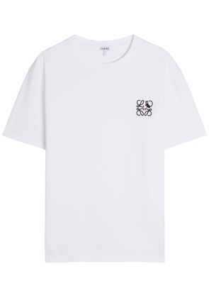 Loewe Anagram-embroidered Cotton T-shirt - White - L