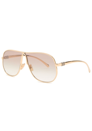 Miu Miu Aviator-style Sunglasses - Gold - One Size