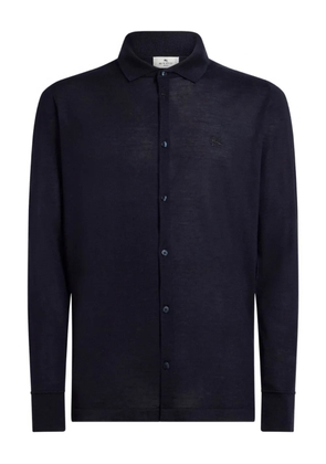 ETRO cashmere-silk embroidered cardigan - Blue