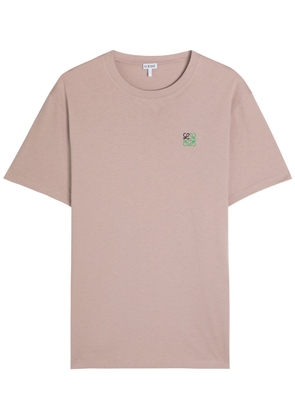 Loewe Anagram-embroidered Cotton T-shirt - Pink - L