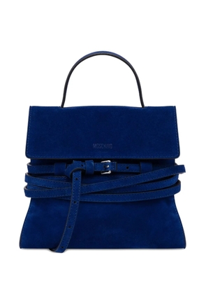 Moschino suede tote bag - Blue