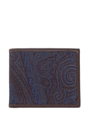 ETRO paisley-pattern leather wallet - Blue