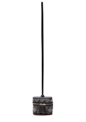 AU Depart Printed Mini Pouch Leather bag Charm - Black - One Size