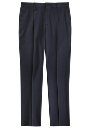 Sunspel Straight-leg Wool Trousers - Navy - 36 (W36 / XL)