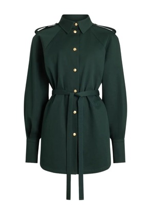 Patou gabardine belted shirt - Green