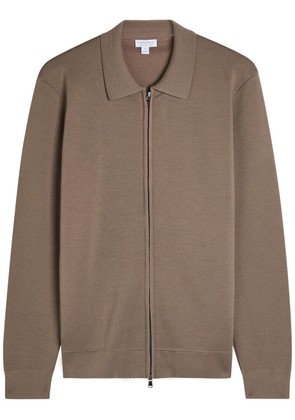 Sunspel Merino Wool Jacket - Sand - XL