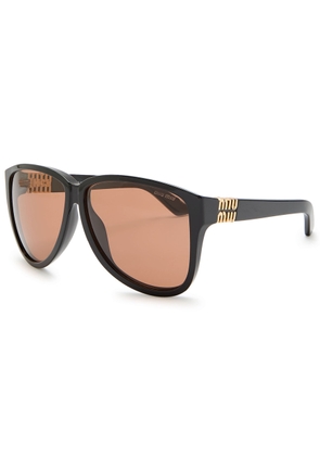 Miu Miu Butterfly-frame Sunglasses - Black - One Size
