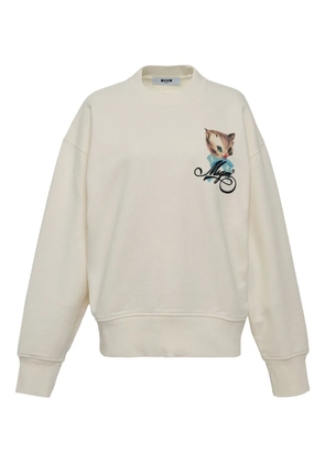 MSGM Kitten sweatshirt - Neutrals