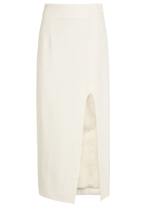 Victoria Beckham Split Twill Midi Skirt - Ivory - 6 (UK6 / XS)