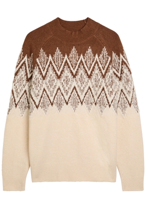 Varley Siren 2.0 Fair Isle Knit Jumper - Brown - M (UK12 / M)