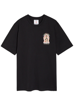 Casablanca Essential Experience Printed Cotton T-shirt - Black - XL