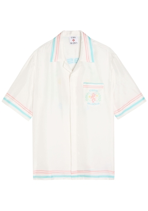 Casablanca Dance Joy Printed Silk Shirt - White - M