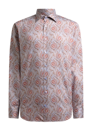 ETRO paisley foliage satin shirt - Blue