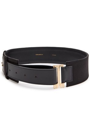 Victoria Beckham Tuxedo Wide Satin Belt - Black - 70 (UK 6 / XS)