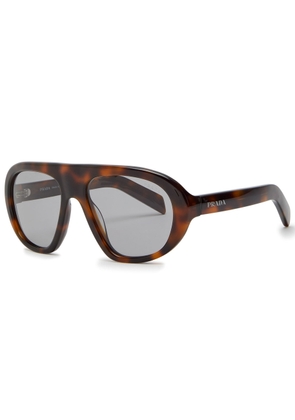Prada Aviator-style Sunglasses - Brown Brown - One Size