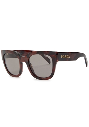 Prada Round-frame Sunglasses - Brown Brown - One Size