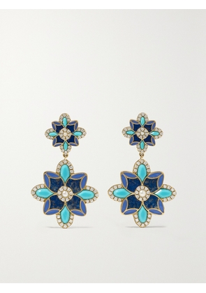 STORROW - Violet 14-karat Gold Multi-stone Earrings - Blue - One size