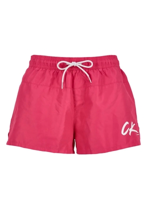 Calvin Klein logo-print swimsuit shorts - Pink