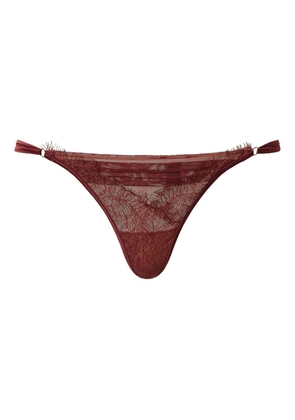 TWINSET chantilly-lace g-string thongs - Red