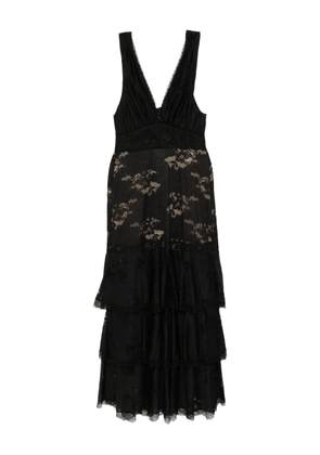 Camilla Ottoman Elegance tiered dress - Black