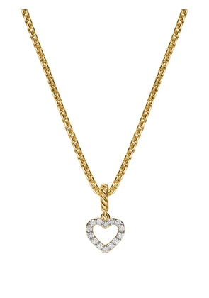 David Yurman 18K gold Micro Pavé© Open Heart diamond pendant