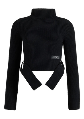 Patou knitted mock-neck top - Black