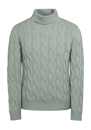 Moorer cable-knit roll-neck sweater - Green