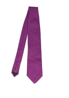 Etro Pre-Owned floral-print silk tie - Purple