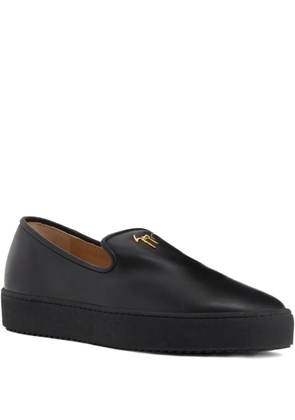 Giuseppe Zanotti Kobe logo-plaque slip-on sneakers - Black