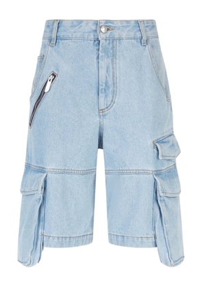 GCDS denim cargo shorts - Blue