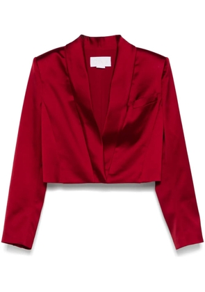 Genny cropped blazer - Red