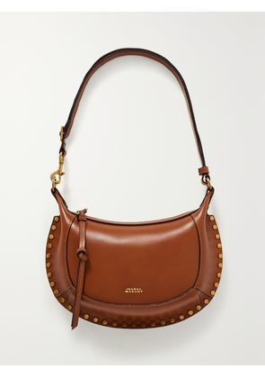 Isabel Marant - Oskan Moon Studded Leather Shoulder Bag - Brown - One size
